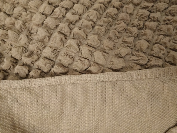 Чехол на угловой диван с оборкой Concordia, цвет коричневый фото 6