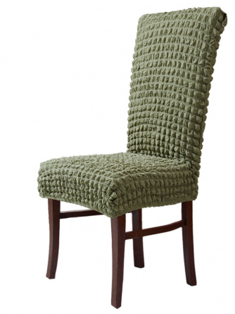 Чехол на стул без оборки Venera, цвет хаки, 1 предмет фото 1
