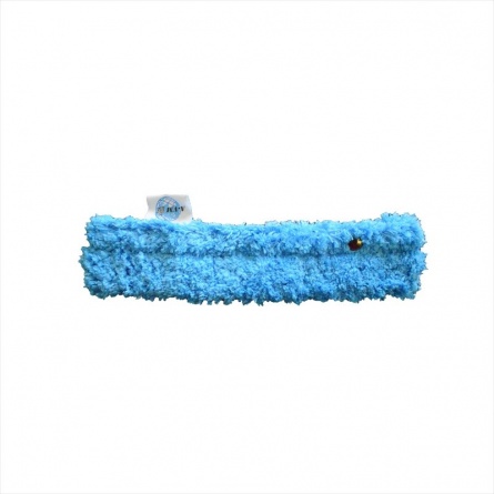 Шубка для мытья окон, 35 см, микрофибра, липучка, синяя фото 1