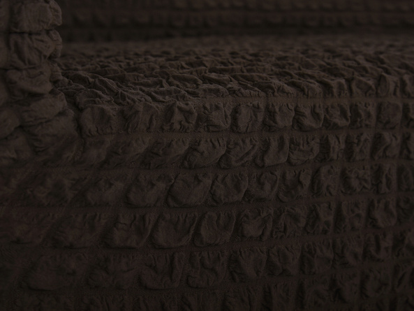 Чехол на угловой диван с оттоманкой CONCORDIA, выступ справа, цвет тёмно-коричневый фото 6