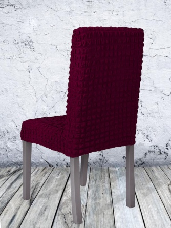 Чехол на стул без оборки Venera, цвет бордовый, 1 предмет фото 10