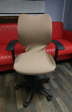 Чехол на стул без оборки Venera, цвет коричневый, 1 предмет фото 9