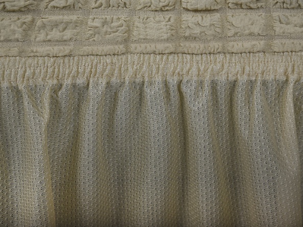 Чехол на угловой диван с оборкой Concordia, цвет светло-бежевый фото 3