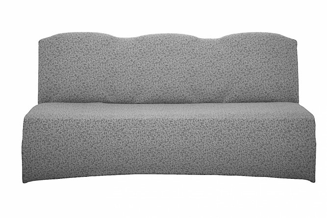 Чехол на трёхместный диван без подлокотников Venera, жаккард, цвет серый фото 2