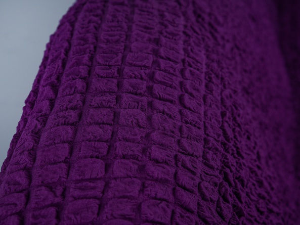Чехол на трехместный диван без подлокотников и оборки Venera, цвет фиолетовый фото 3