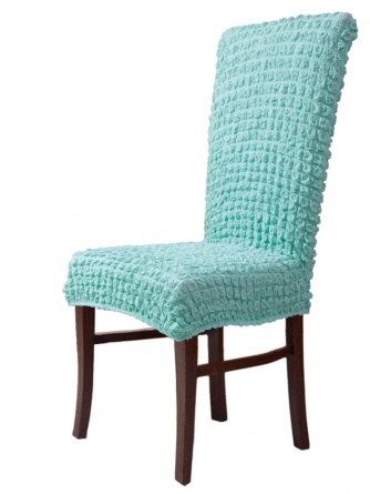 Чехол на стул без оборки Venera, цвет бирюзовый, 1 предмет фото 1