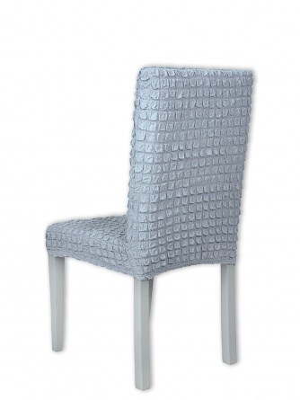 Чехол на стул без оборки Venera, цвет серый, 1 предмет фото 3