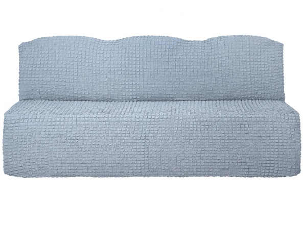 Чехол на трехместный диван без подлокотников и оборки Venera, цвет серый фото 2