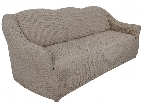 Чехол на трехместный диван без оборки CONCORDIA, цвет бежевый фото 4