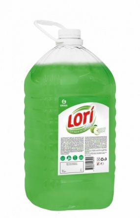 Средство для мытья посуды Grass "LORI" light, зеленое яблоко, 5 кг. фото 1
