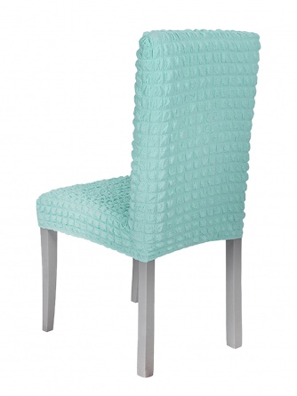Чехол на стул без оборки Venera, цвет бирюзовый, 1 предмет фото 3