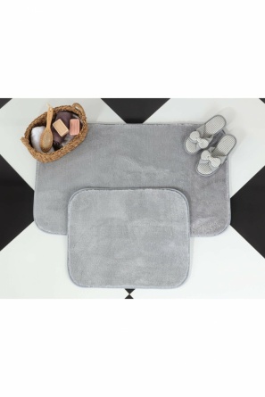 Набор ковриков для ванной и туалета Venera, 60x100/50x60 см, серый фото 2
