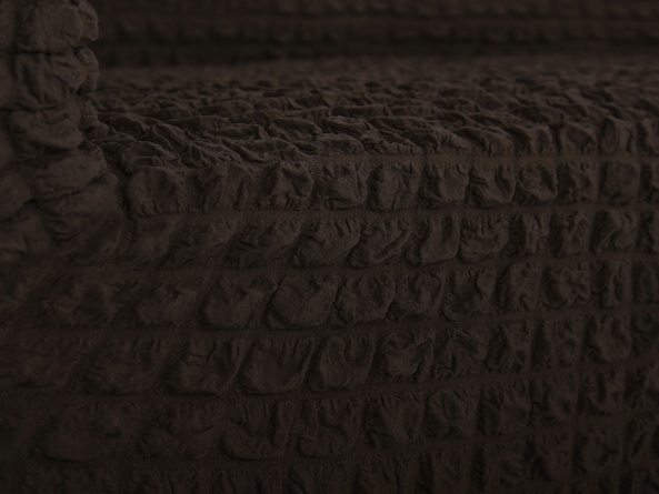 Чехол на угловой диван с оборкой Concordia, цвет темно-коричневый фото 2