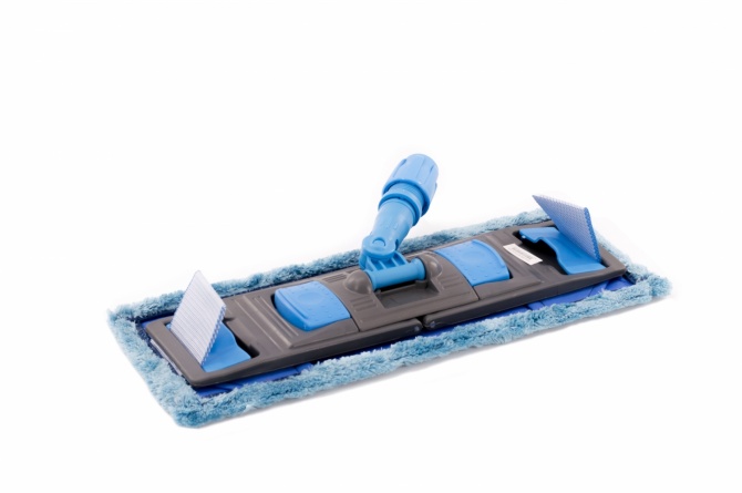 Держатель мопа (флаундер) универсальный, 50х13 см, пластик, синий фото 3