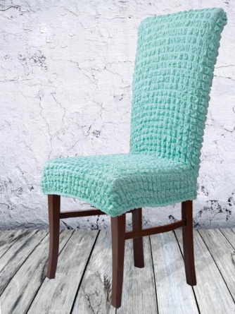 Чехол на стул без оборки Venera, цвет бирюзовый, 1 предмет фото 5