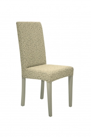 Чехол на стул без оборки Venera "Жаккард", цвет светло-бежевый, 1 предмет фото 10