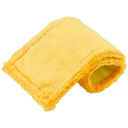 Насадка для швабры плоская (моп), 50х14 см, микрофибра, ухо+карман, желтая фото 4