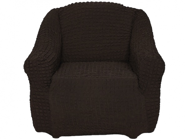 Чехол на кресло без оборки Venera, цвет тёмно-коричневый фото 9