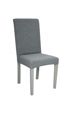 Чехол на стул без оборки Venera "Жаккард", цвет серый, 1 предмет фото 5