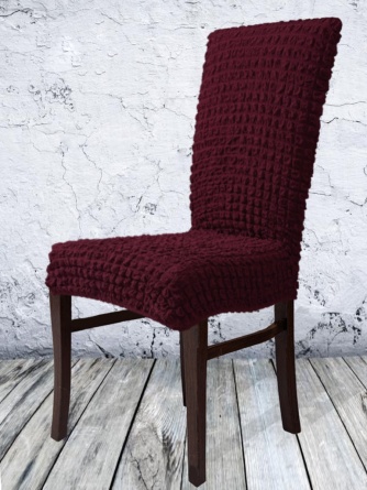 Чехол на стул без оборки Venera, цвет бордовый, 1 предмет фото 6