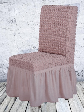 Чехлы на стулья с оборкой Venera, цвет розовый, комплект 6 штук фото 10