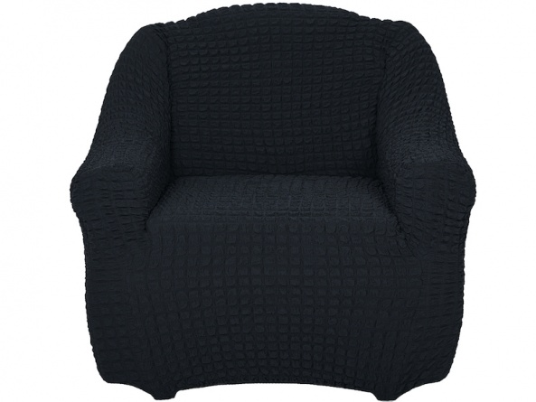 Чехол на кресло без оборки Venera, цвет тёмно-серый фото 3
