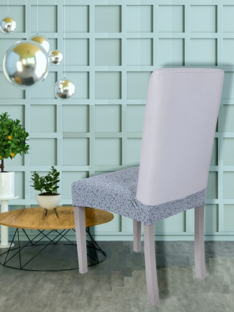 Чехол на сиденье стула Venera "Жаккард", цвет серый, 1 предмет фото 2