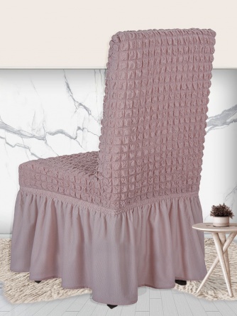 Чехол на стул с оборкой Venera, цвет розовый, 1 предмет фото 10
