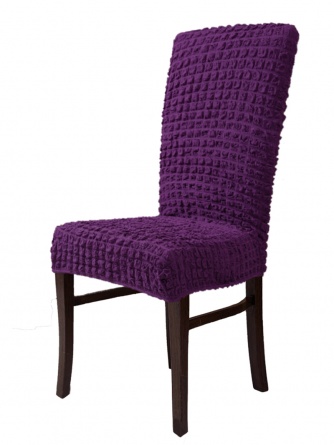 Чехлы на стулья без оборки Venera, цвет фиолетовый, комплект 6 штук фото 10