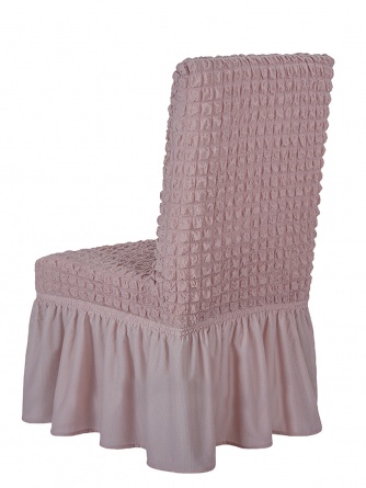 Чехлы на стулья с оборкой Venera, цвет розовый, комплект 6 штук фото 4
