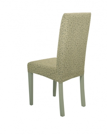 Чехол на стул без оборки Venera "Жаккард", цвет светло-бежевый, 1 предмет фото 11