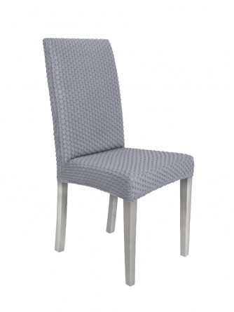 Чехол на стул без оборки Venera, цвет серый, 1 предмет фото 1
