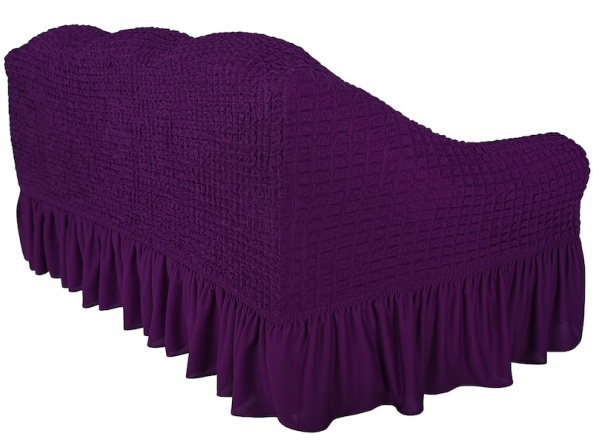 Чехол на трехместный диван с оборкой CONCORDIA, цвет фиолетовый фото 8