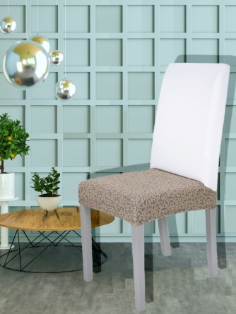 Чехол на сиденье стула Venera "Жаккард", цвет бежевый, 1 предмет фото 7