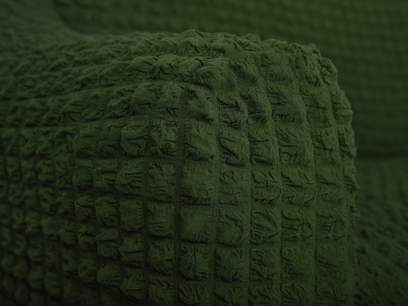 Чехол на трехместный диван без подлокотников и оборки Venera, цвет зеленый фото 5