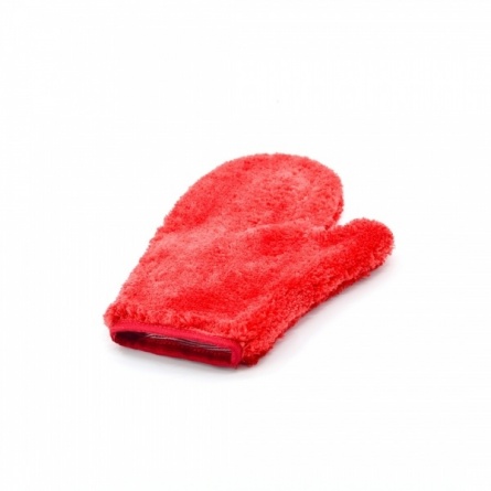 Варежка для уборки из микрофибры красная фото 1